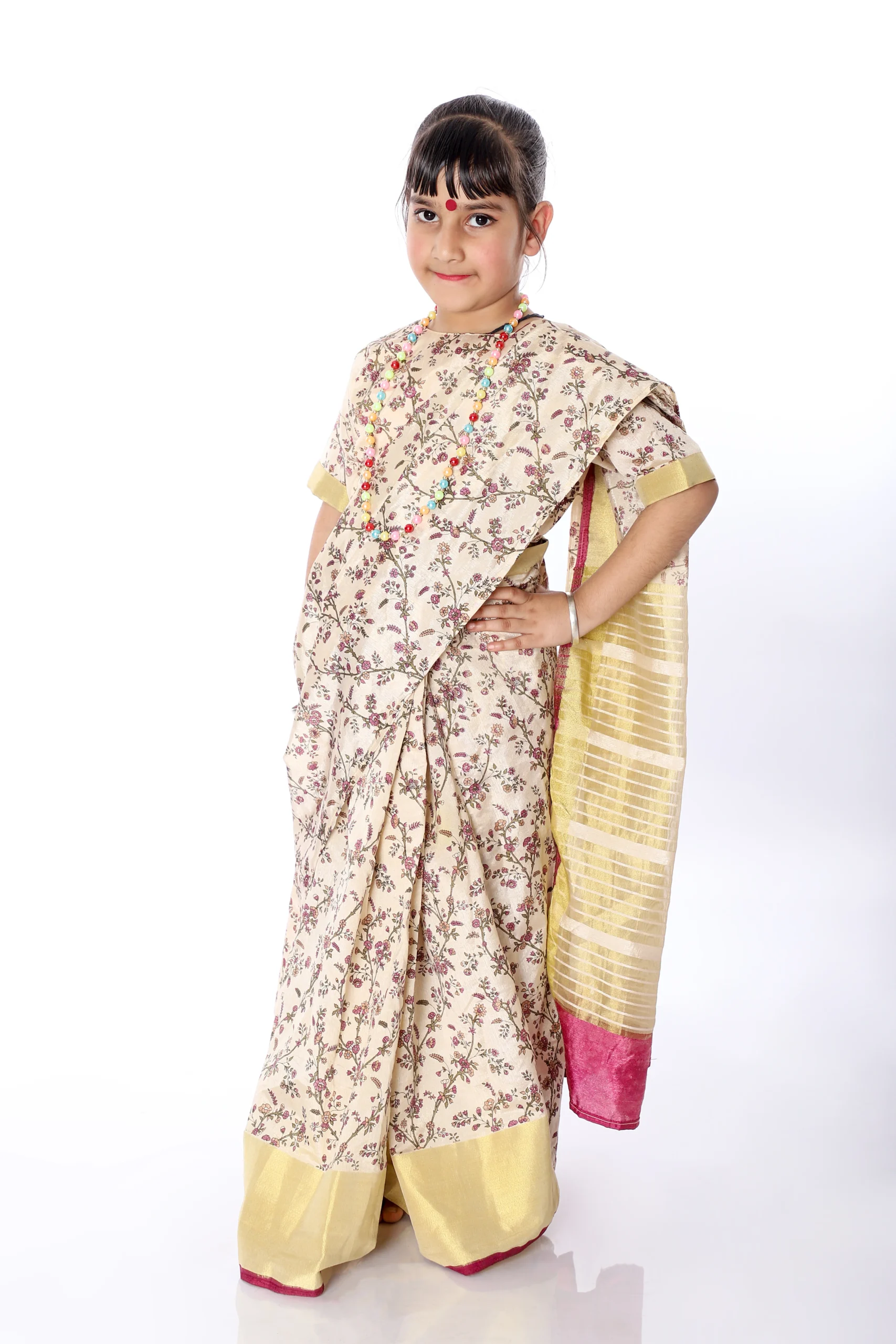 Milan Dresses Pure Cotton Kids Party Wear Bengali Saree, With Blouse, 6 m  at best price in Karnal