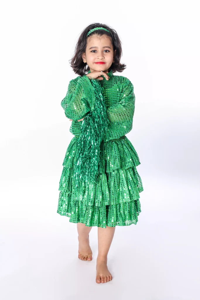 Western Dance Fancy Dress Costume Green – Sanskriti Fancy Dresses