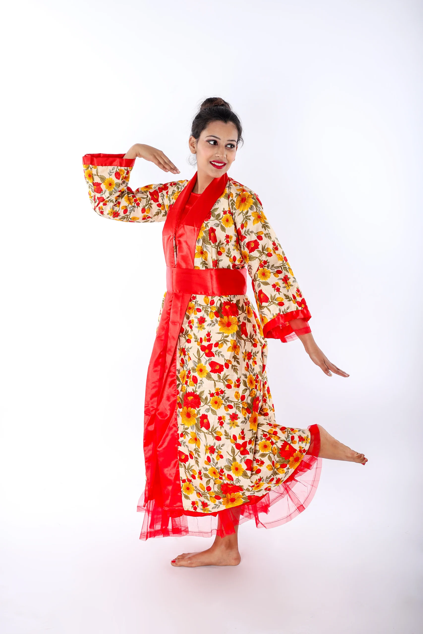Japanese Fancy Dress Costume For Girls With Fan – Sanskriti Fancy Dresses